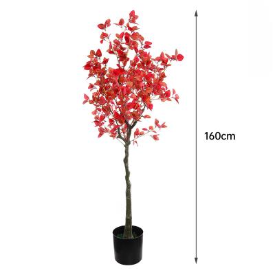 China Indoor 160CM Silk Screen Printing Zamioculcas Zamiifolia Customized Artificial Potted Gum Tree Eucalyptus Plant for sale