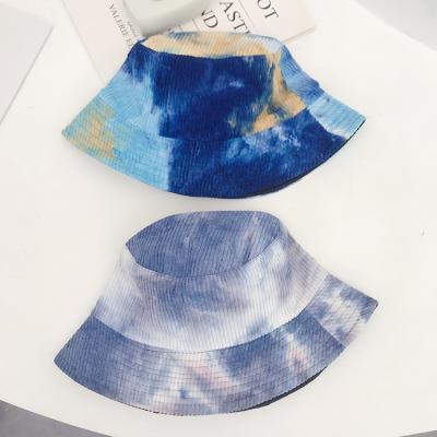 China Character Tie-Dye New Design Bucket Hats New Design High Quality Custom Corduroy Bucket Hats for sale