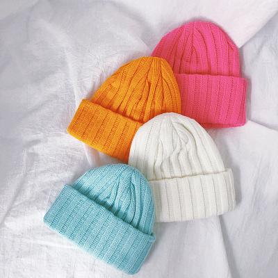 China COMMON baby kids winter hat knit cotton children knitted warm beanie hats baseball cap knithats for sale