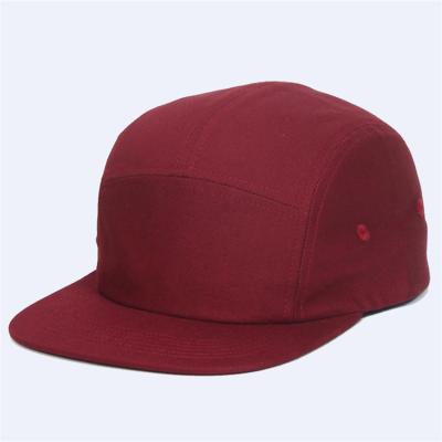 China COMMON Flat Brim Camouflage Custom Hat 5 Panel Camp Hat Premium Red Black Red Black Hat Outdoor Camping for sale