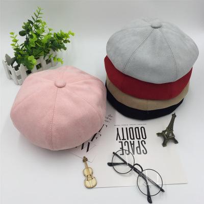 China JOINT Wholesale Custom Hats Ladies Embroidered Striped Wadding Women Knitted Beret for sale