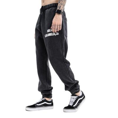 China Anti-Wrinkle OEM Thick Custom Fleece Casual Sweatpants Embroidered Logo Heavy Sports Tracksuit Men Wholesale Jogger Trousers Cotton for sale