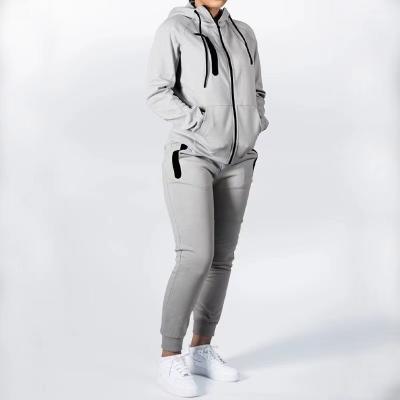 China Solid Color Breathable White Plain Sports Tracksuit Set Wholesale Cotton Unisex Jogging Sweatsuit Custom Mens Hoodie Sweat Suit for sale