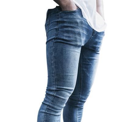 China Custom Wholesale Fashion Male Thin Skinny Men's Ripped Jeans Casual Pants Jeans QUICK DRY Denim Pants Skinny Pencil Pants 4 Seasons for sale