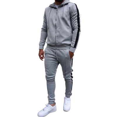 China OEM Service Tracksuit Sportswear Custom Fit Striped Slim Gym Comfortable Men's Breathable Sweatsuit for sale