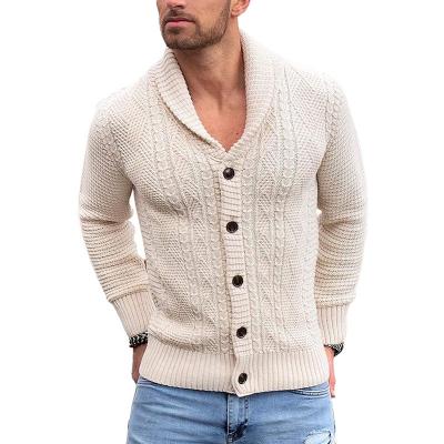 China Wholesale Custom Fashion High Quality Anti-pilling Style Knitted Casual V-neck Long Sleeve Cardigan Men's Sweater for sale