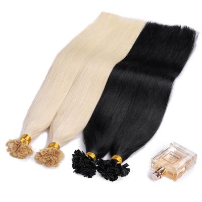 China Keratin Prebonded Tip Straight Hair Extension Raw Tip Hair Double Drawn Tip for sale