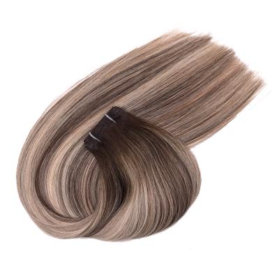 China All Textures 100% Original Cambodian Remy Human Hair Weft Flat Weft Human Hair Extension for sale