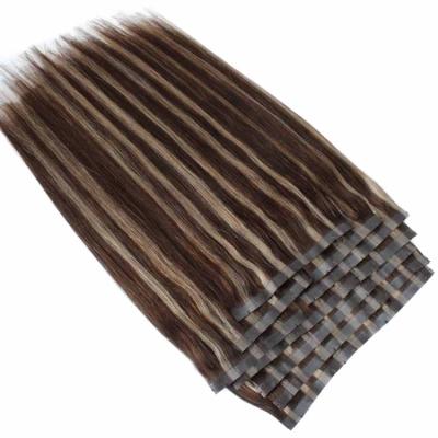 China Silky Straight Wave Silicon PU Seamless Clips In Wholesale Custom Clip In Hair Extension for sale