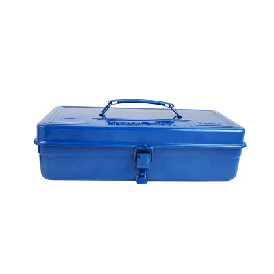 China Convenient Customized metal repair kit large capacity double-layer space iron tool box customized color  gift box of household and travel for sale