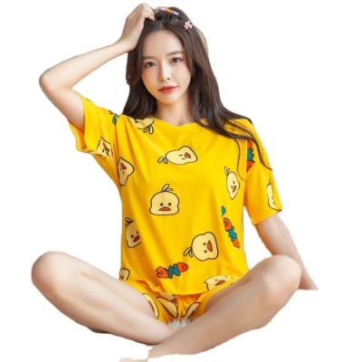 China Summer QUICK DRY hot shorts sleeved two-piece suit of handsome student pajamas female cool home clothes for sale