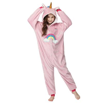 China Kids QUICK DRY Warm Cartoon Flannel Jumpsuit Christmas Party Game Animal Costume for sale