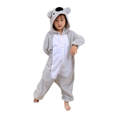 China New QUICK DRY koala children's cartoon one-piece pajamas thickened lovely flannel home clothes animal performance clothes for sale