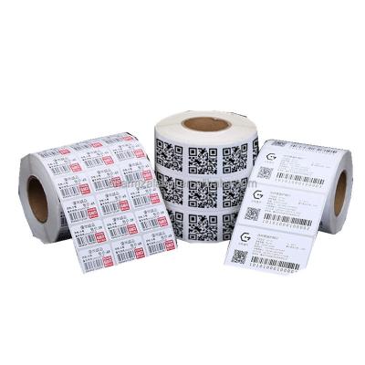 China Waterproof Qr HS Barcode Paper Barcodes Random Color Roll Stickers Labels Printing for sale