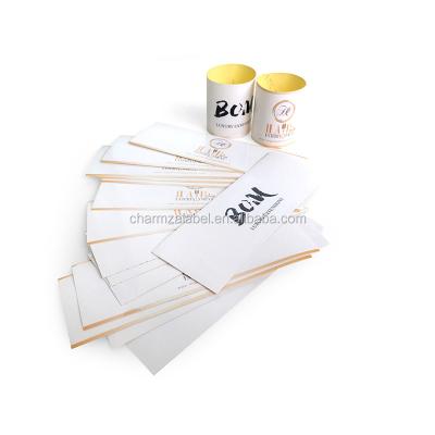 China Waterproof Custom Self Adhesive Hair Bundle Wrapping Wrap Stickers,Virgin Women Hair Extension Paper Sticker Labels for sale