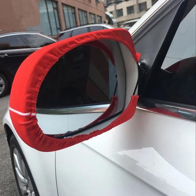 China High quality healthcare institutes polyester car mirror cover flag, car rear view mirror decoration bangs sleeves for sale