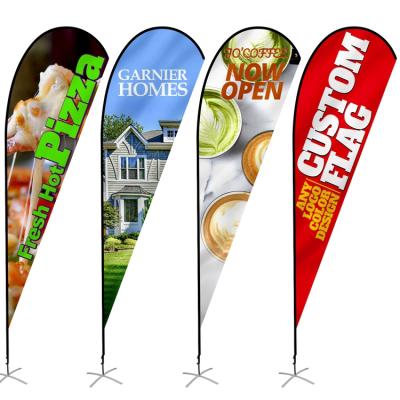 China Health Care Institutes Advertising Cheap Custom Church Feather Banners Printing Double Sided Beach Flag for sale