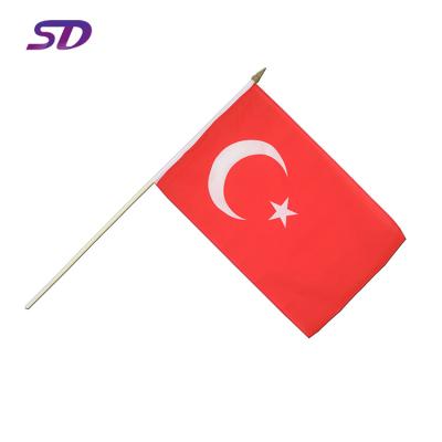 China Polyester Hanging Advertising All Kinds Customized Festival Turkey Hand Flag, Festival Flag for sale