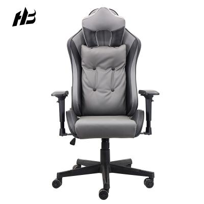 China High Ergonomic Rotating Leather Back Gaming Chair PC Computer PU Gaming Chair Ergonomic Revolving Heavy Duty Leather Chair With Cushion for sale