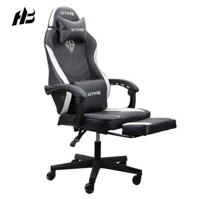 China Free Sample Ergonomic Gaming Chair RGB Swivel PU Computer Gaming Backrest Leather Office Rotating Chair for sale