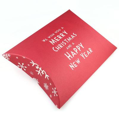 China Customized Pillow Style Biodegradable Pink Gift Packaging Paper Box for sale