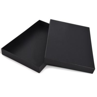 China Large Biodegradable Custom Black Cardboard Gift Box With Separate Lid for sale