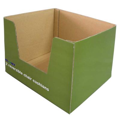 China Recycled Materials Corrugated Cardboard Retail U Folding Paper Display Box for sale