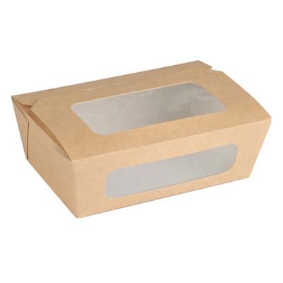 China Recycled Materials Kraft Paperboard Hamburger Box Sandwich Box For Take Away Food for sale