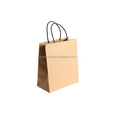 China Low Cost Recyclable Material Brown Kraft Paper Shopping Bag for sale