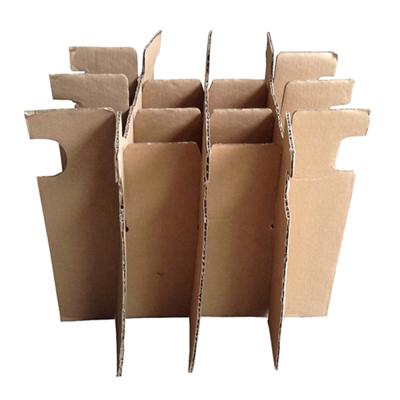 China Recycled Materials Paper Corrugated Cardboard Divider Insert For Wine Glass Packaging for sale