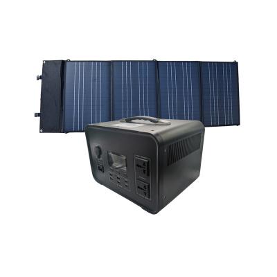 China New C 2022 Type AC Power Bank Life Bank Po4 Outdoor Lithium 1000W Solar Generator Portable Power Station for sale