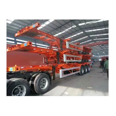 China Wholesale Truck Trailer Cheap Price Finely Handled 20 Feet Transport Container Skeleton Semi Trailer for sale