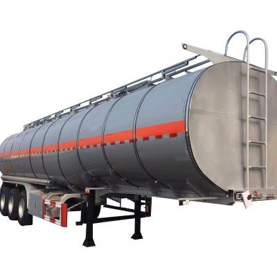 China Truck trailer 45000 liters aluminum alloy diesel gasoline oil tanker semi trailer fuel oil tank semi trailer truck for sale for sale