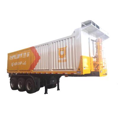 China Brand New OEM 3 Axle Van Type Box Tractor Truck Dump Truck Semi Mechanical Trailer Max Steel Material Color Cargo for sale