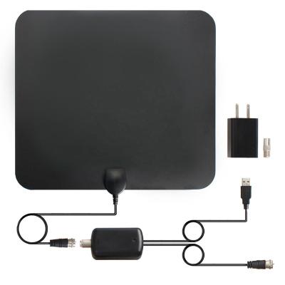 China High Quality Indoor TV Antenna 50 Miles Amplified HD Digital Adapter Coaxial Cable TV Antenna With F Connector 300*330mm for sale