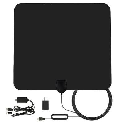 China HDTV Digital Antenna Indoor Amplified Antenna 60-80 Miles Range Flat TV Antenna 300*330*0.5MM for sale