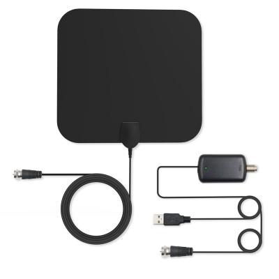 China Indoor PVC Digital TV Antenna Amplified 50 Miles Range Detachable Antena TV HDTV Digital Antenna for sale