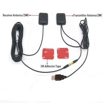 China USB port 28dbi high gain active automotive GPS receiver+transmitter antenna for car navigation for sale