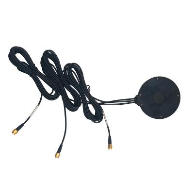 China high gain gps wifi 4G combo antenna with rg174 coax magnetic base 72mm (D) x 21mm (H) for sale