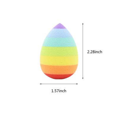 China Custom Premium Color Cosmetic Facial Makeup Sponge Blender Rainbow Color Sponge Label Sponge Makeup Powder Powder Blast Sponge For Foundation correction pencil for sale