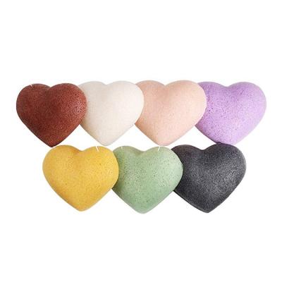 China All Natural Love Shape Face Exfoliating Face 100%Natural Natural Organic Sponge Heart Cleanser Custom Packing Konjac Sponge Konjac for sale