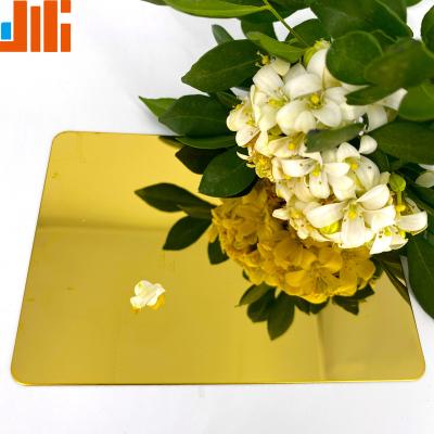 China Decorative/building Interior decoration/Outdoor Colored Stainless Steel plate/sheet SS304  8k mirror/hairline Golden for sale