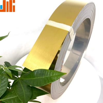 China Elevator/kitchen/indoor Advertising word stainless steel strip/tape/coil/beltSUS201/304Golden/rose/black/sliver/mirror/brush/hairline for sale