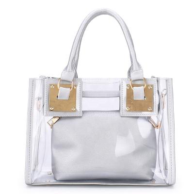 China 2021 waterproof and transparent clear transparent handbags fashion trends ladies bags ladies handbags for sale