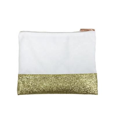 China Eco - Friendly And Reusable Canvas Fabric Polyester Cosmetic Bags With Lining Inside for sale