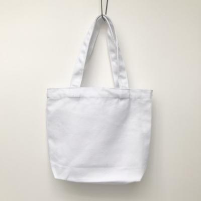 China Recyclable High Quality Reusable Cotton Canvas Fabric Small White Customer Tote Bag for sale