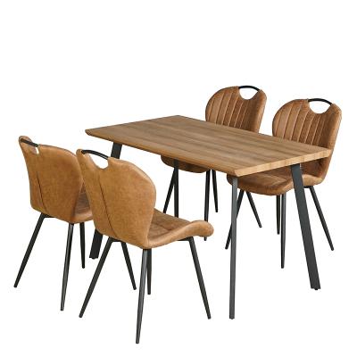 China 2021 Nordic latest design dining room furniture dining set with 6 chairs dining table for sale