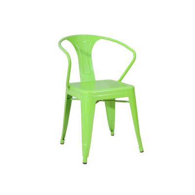 China Low Price Strong Hole Back Structure Restaurant Chair Metal Dining Chair for sale