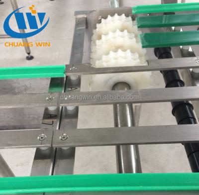 China Abrasion Resistant Table Top Stainless Steel Chain Conveyor For Beer Bottle Transport for sale