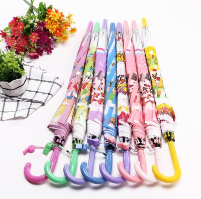 China Hot Selling 19 inch*8K Decorative PVC Promotion Children's Straight Automatic Open Umbrella Automatic Open Umbrella for sale